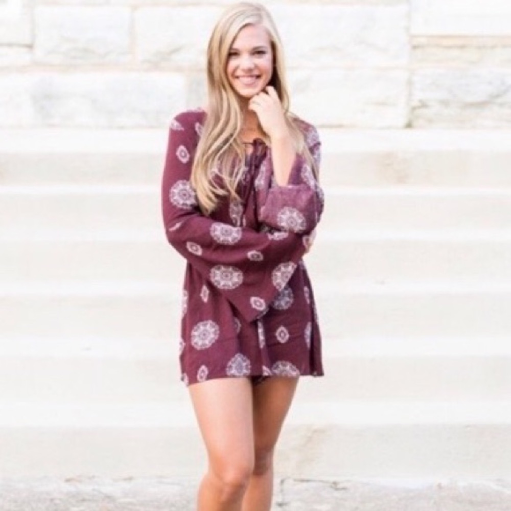 Luxe Maroon Romper